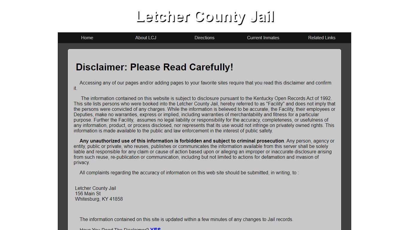 Letcher County Jail